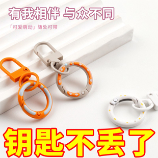 糖果色弹簧扣甜甜圈加门扣DIY材料钥匙扣环圈玩偶挂件小挂饰