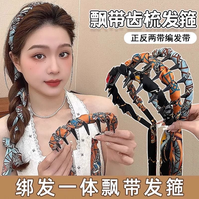 宮廷繁花飄帶發箍女2025年新款