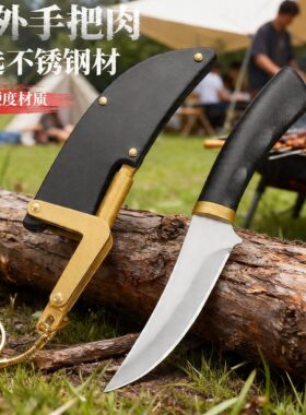 野营烧烤小刀便携手把肉刀多功能牛排刀家用瓜果刀组装把玩小刀具