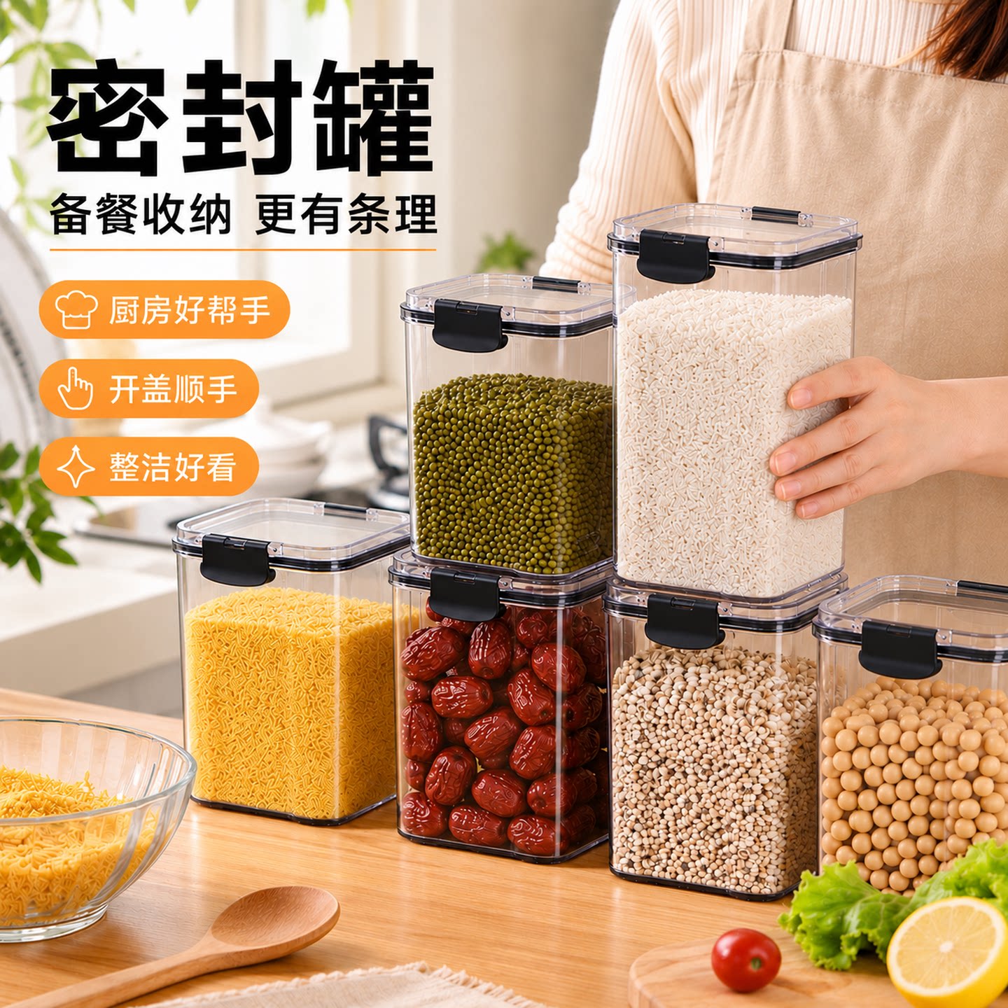 透明密封储物罐防潮干货