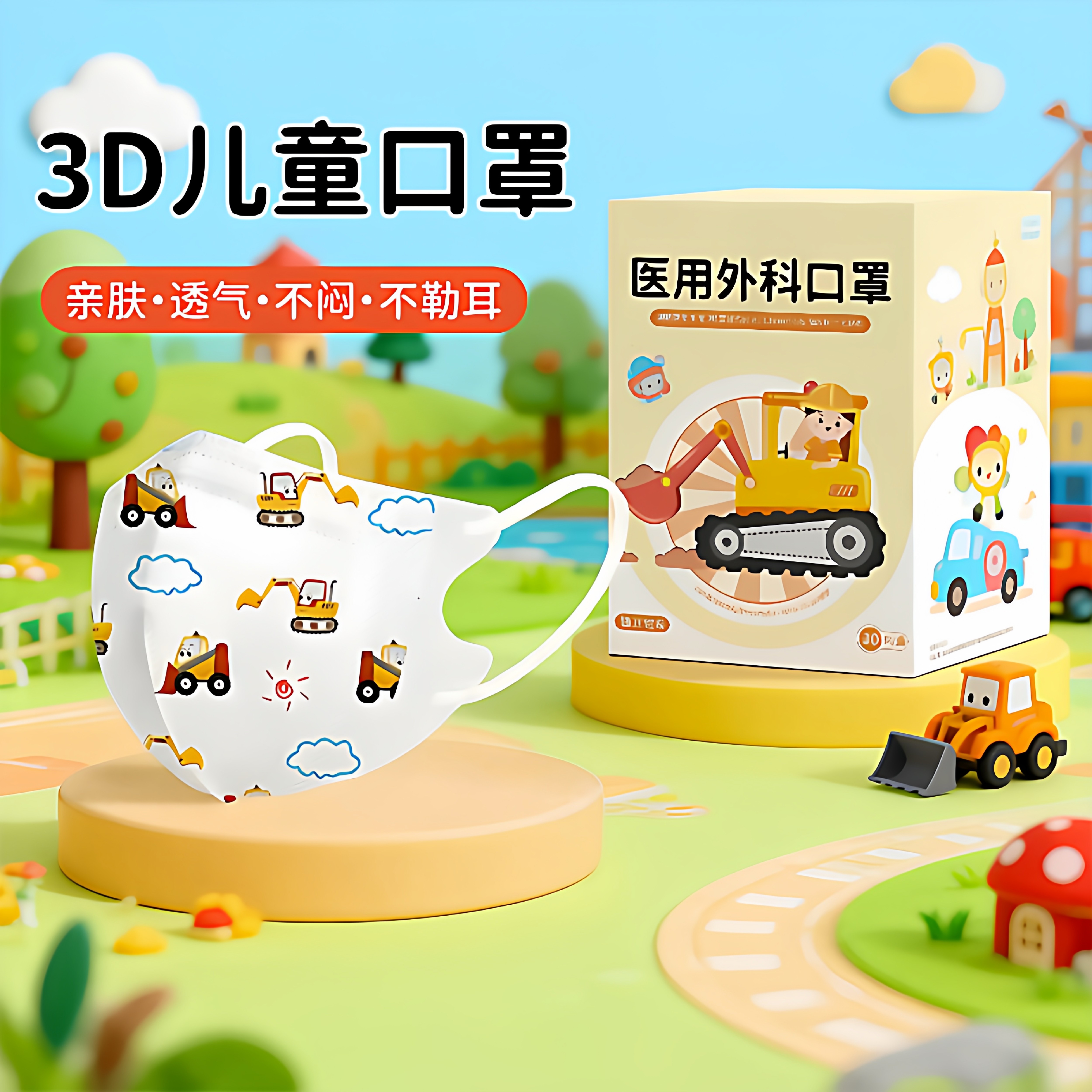 婴幼儿3D立体口罩防尘