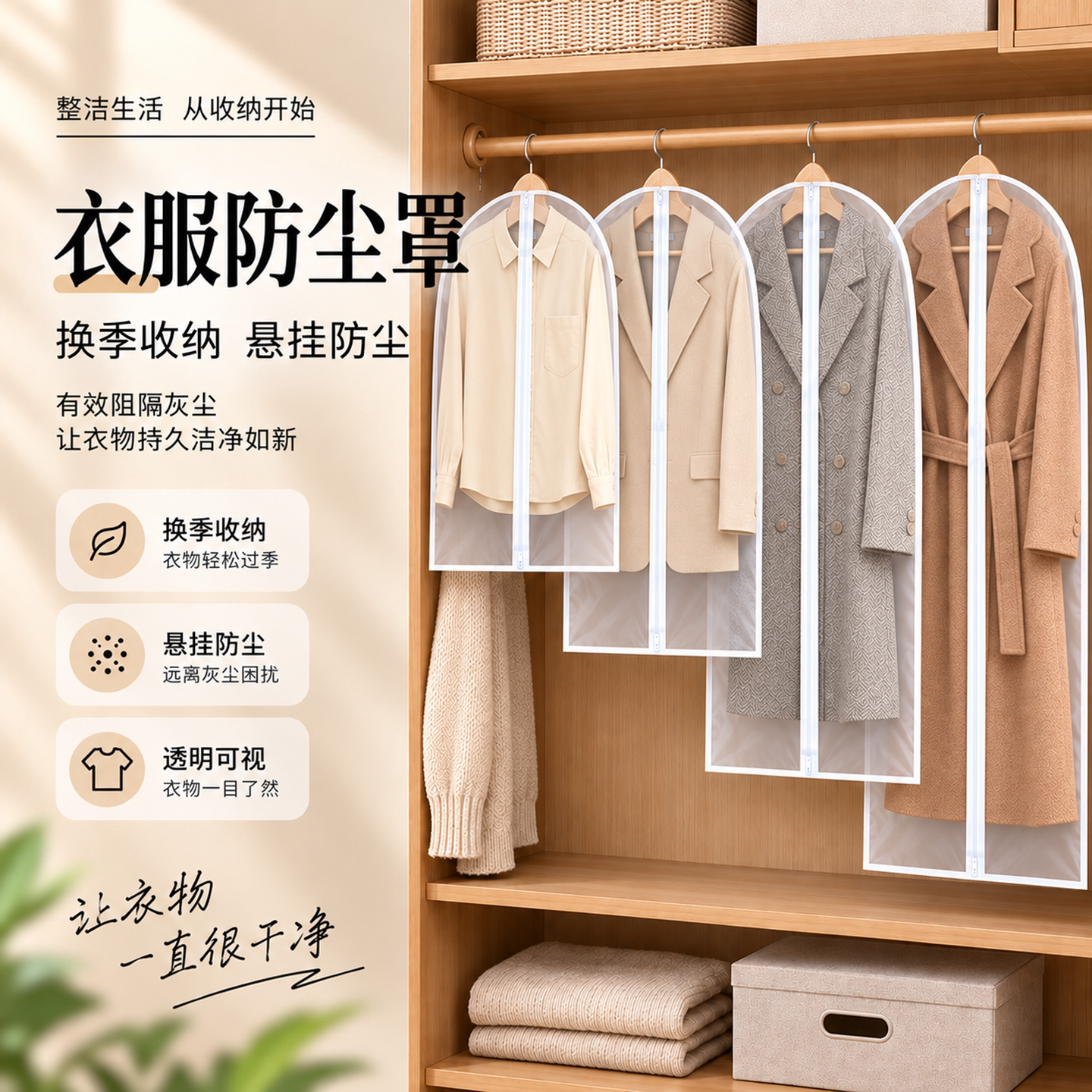 衣服防尘罩挂衣袋衣物防尘袋