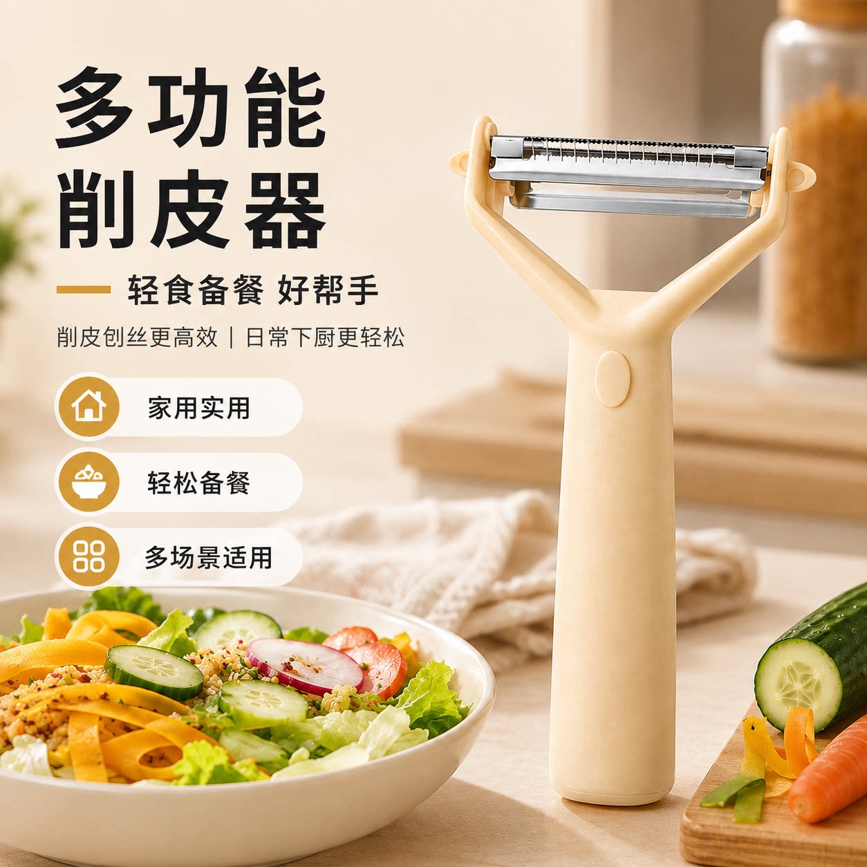 不锈钢二合一削皮刀刨丝锋利