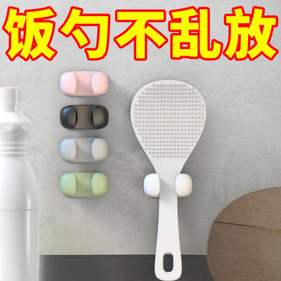 饭勺收纳架勺子放置架硅胶挂钩