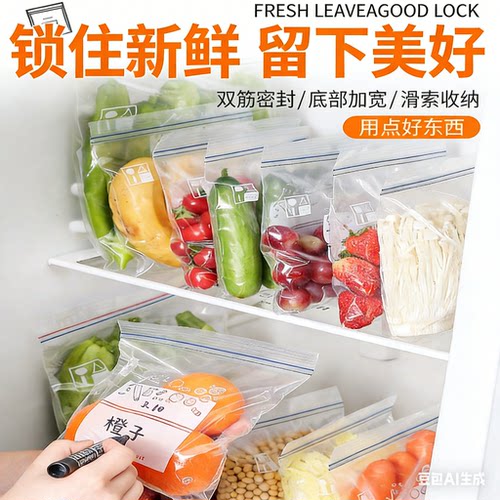 密封袋食品保鲜袋自封袋塑封加厚