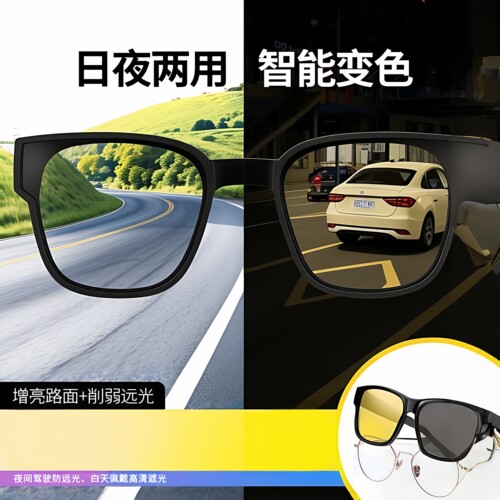日夜两用防远近光灯防眩光开车适用夜间驾驶骑行夹片套镜高清