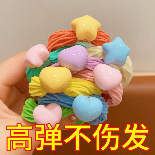 儿童糖果色毛巾圈女童扎马尾