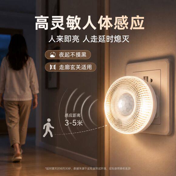 LED智能人体感应3W小夜灯