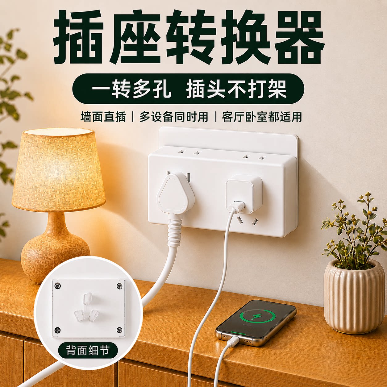 宿舍家用一转多插座转换器