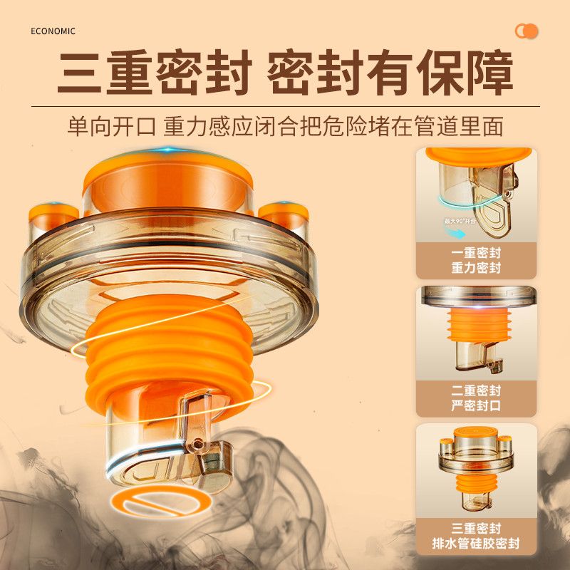 厨房下水管道三通防臭接头洗手盆水槽洗碗机净水器洗衣机排水神器