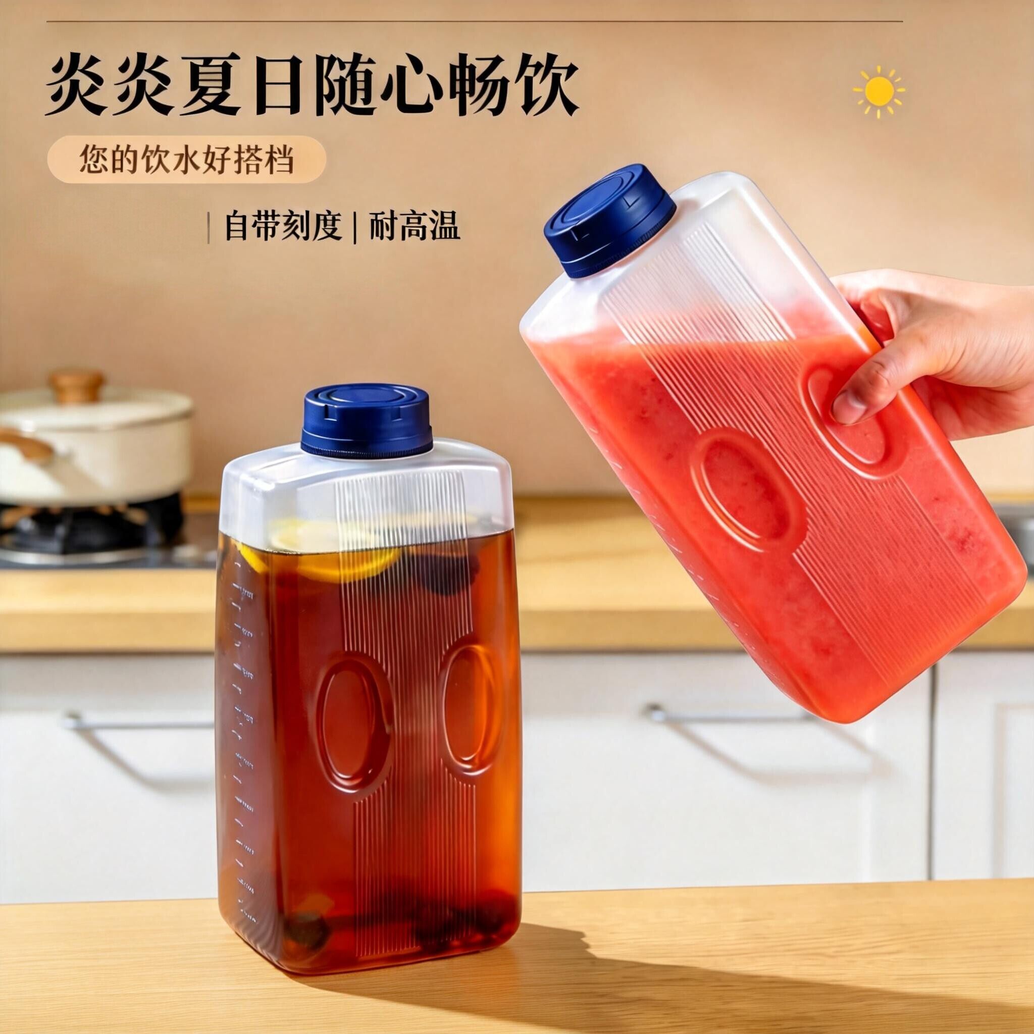 进口冰箱冷水壶家用凉水壶大容量水果茶冷泡茶壶杯冷藏