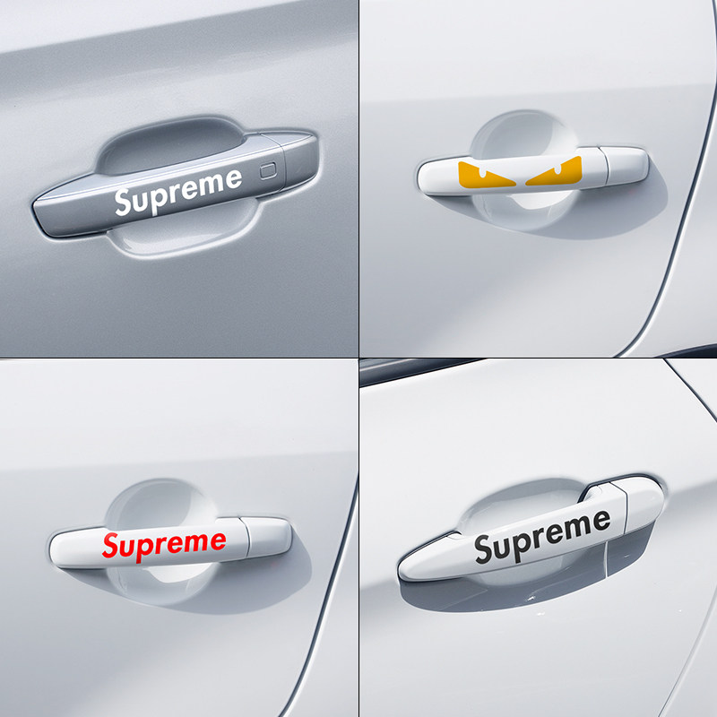 supreme抖音网红车门把手拉手改装车贴 个性创意汽车装饰文字贴纸在类目 汽车/用品/配件/改装, 汽车外饰品/加装装潢/防护, 汽车外饰品, 汽车装饰贴中 - 来自Buy2taobao.com提供专业的淘宝代购服务