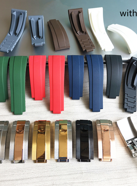 原款硅胶手表带短款橡胶适用劳力士游艇名仕迪通拿GMT水鬼探险家