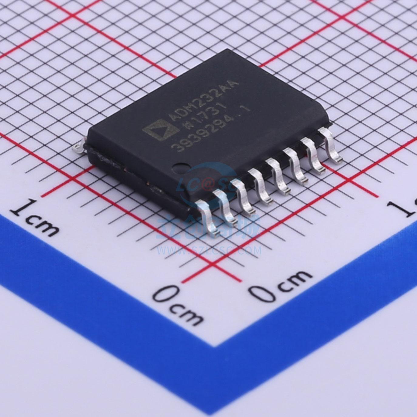 RS232芯片 ADM232AARWZ-REEL SOIC-16_300mil ADI(亚德诺)/LINEAR