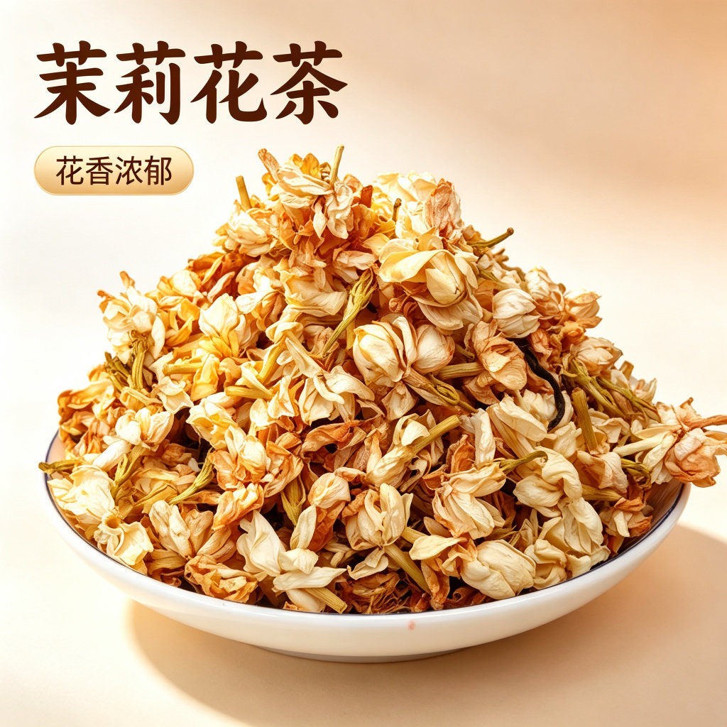 茉莉花茶干花花香浓郁茶汤