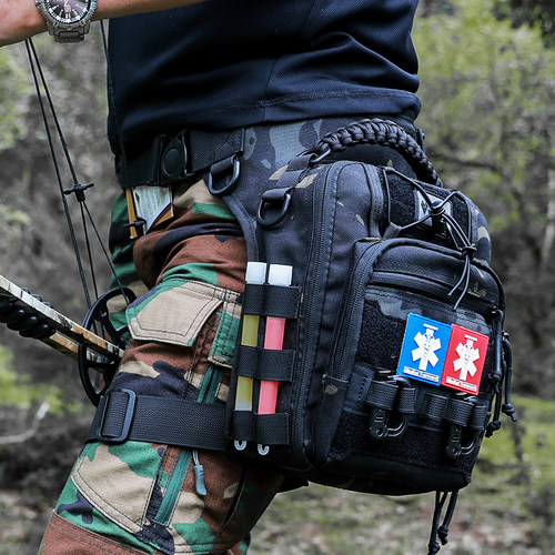 新款通勤腿包男士户外多功能腰包