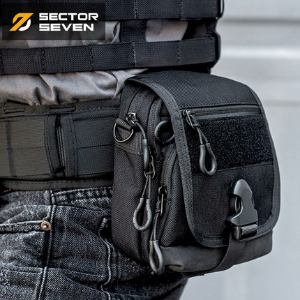 第7区浣熊户外多功能腰包男便携7寸手机包防泼水战术休闲斜挎包