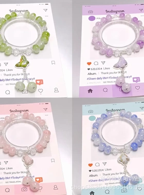 原创设计算盘珠水墨宋锦禅意手链小众设计高级感闺蜜手串直销