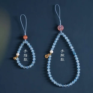 新款手机挂绳手机链高端精致女款防丢手腕绳水晶串珠挂件送女友
