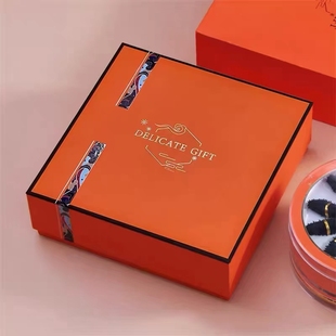 橙色燕窝包装盒高档溯源燕窝礼品盒通用养生滋补干货礼盒空盒批发