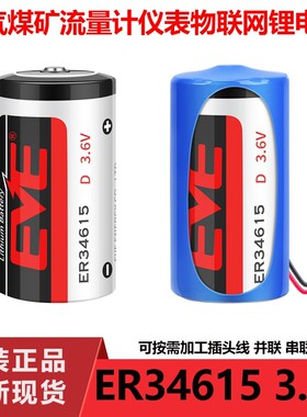EVE亿纬ER34615智能水表物联网燃气表流量计1号3.6V锂电池LS33600