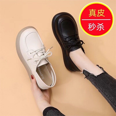 2026年春季英伦系带百搭乐福鞋女