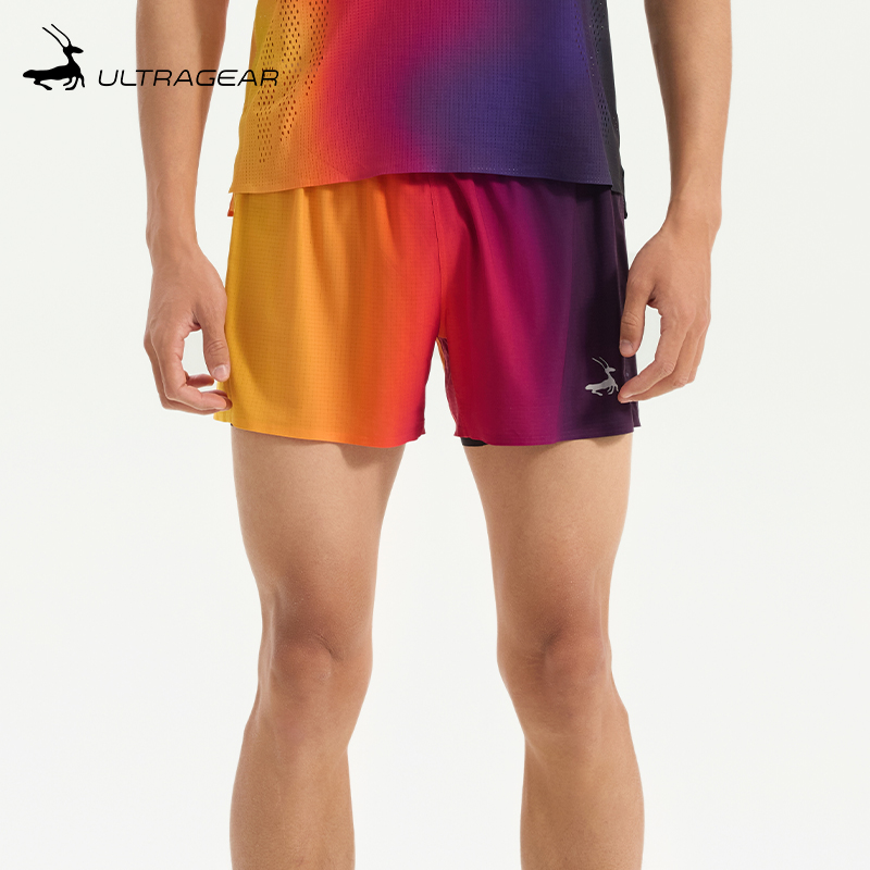 优极轻量透气男子马拉松跑步短裤