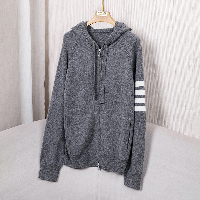 男女同款纯羊绒拉链外套