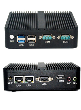 intel J1900迷你主机i5微型工控电脑mini pc嵌入式工控机 XP系统