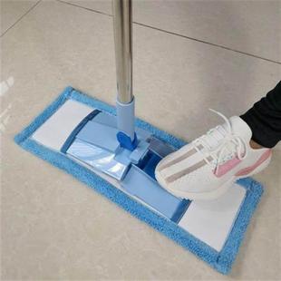明朗星 40cm易洁宝平板折叠套布拖把超细纤维不锈钢杆干湿用尘推