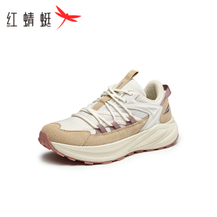 REDDRAGONFLY/红蜻蜓女士网面鞋厚底系带透气运动跑步鞋BQ5500016