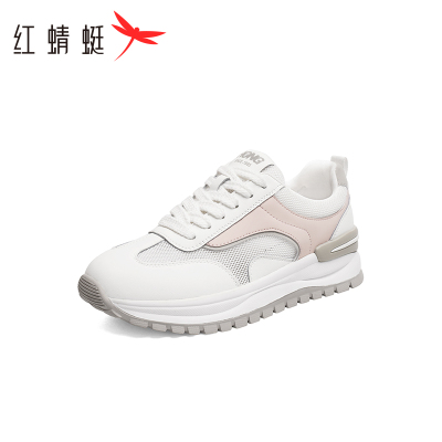 REDDRAGONFLY/红蜻蜓韩版休闲厚底网面透气户外运动女鞋WTB24533