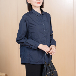 夹棉衬衫 女单排扣小翻领加厚纯色百搭长袖 5006 新款 YUN韫2024冬季