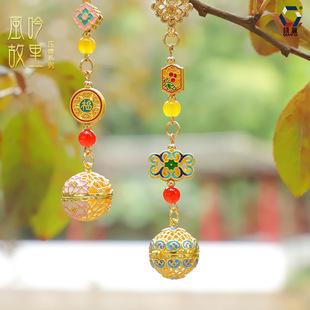 景泰蓝镂空香囊球香丸随身旗袍压襟挂件古法沙金配饰