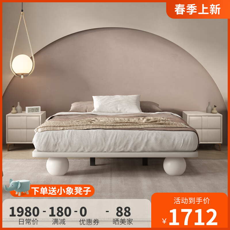 现代简约无床头实木床儿童床男孩卧室小户型1米5女孩床无靠背床架