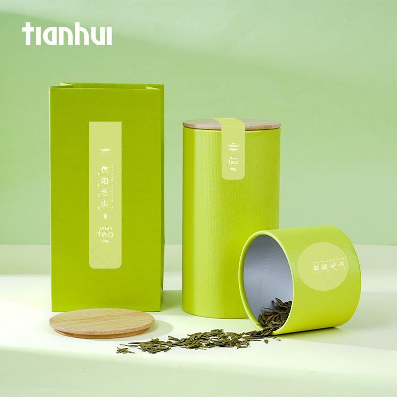 天汇包装茶叶罐密封罐龙井安吉白茶花茶茶叶包装盒空礼盒圆筒纸罐