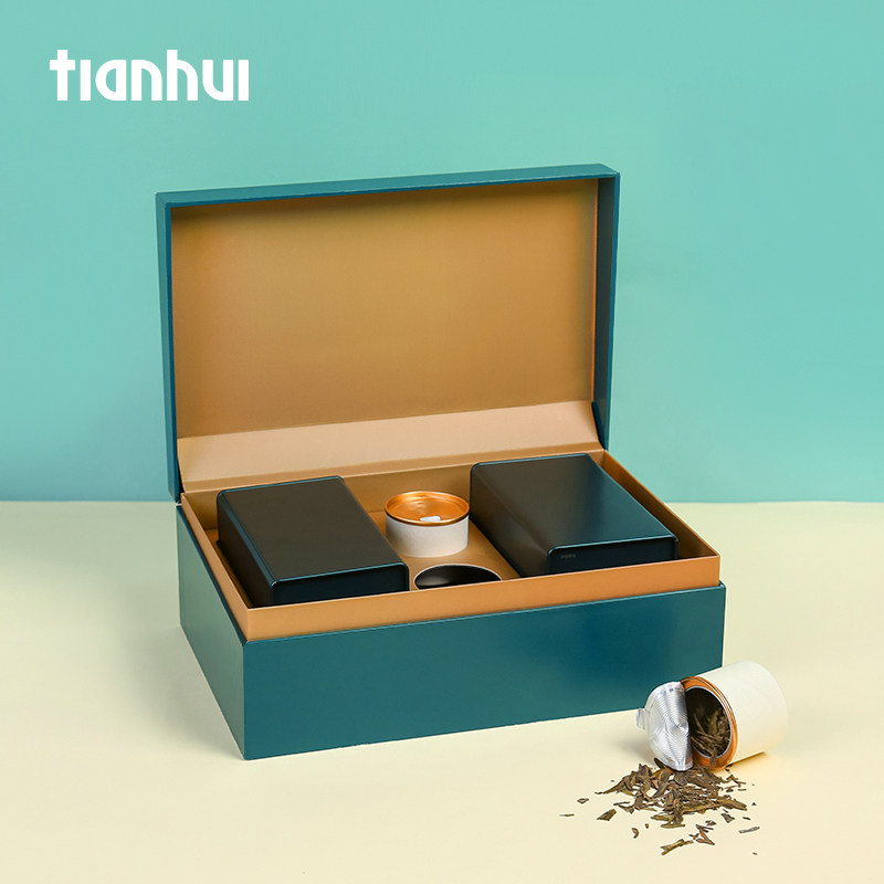天汇茶叶包装盒礼盒铁罐装礼品盒纸盒绿茶龙井普洱散茶茶叶盒空盒