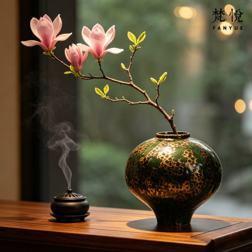 轻奢风高级感陶瓷大肚花瓶水培鲜花插花花器客厅玄关高档装饰摆件
