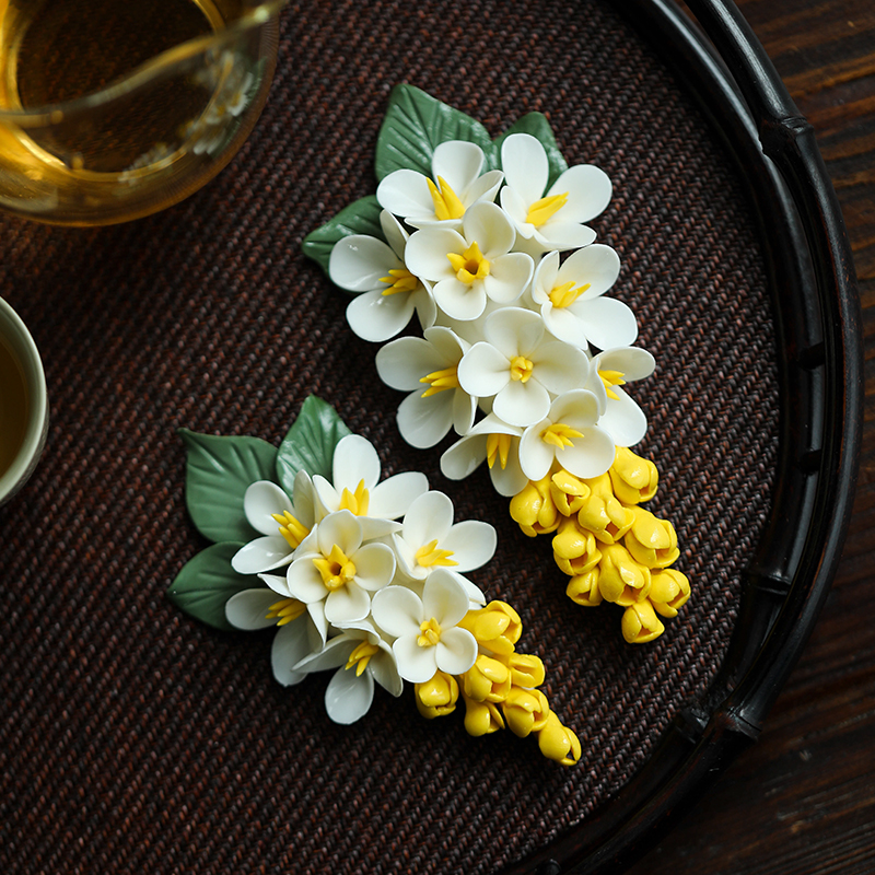 陶瓷手捏桂花文艺小清新