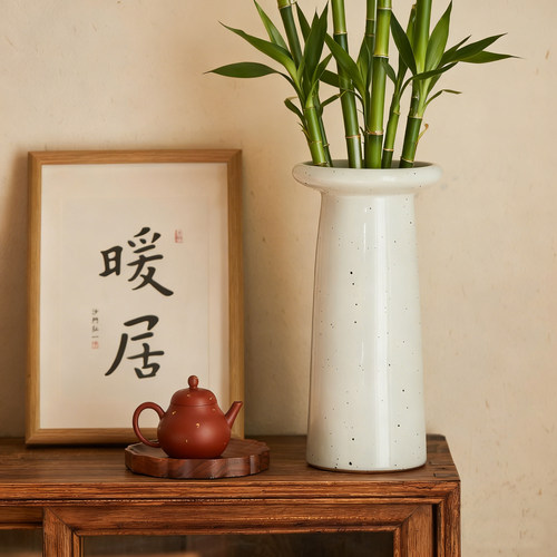 大口径景德镇鲜花百合花陶瓷花瓶