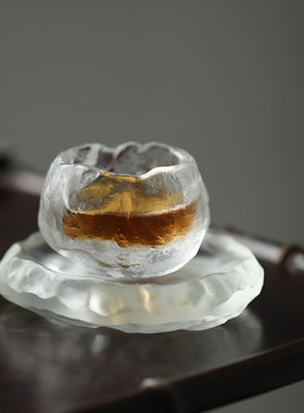 单个功夫冰冻烧古法琉璃日本茶杯