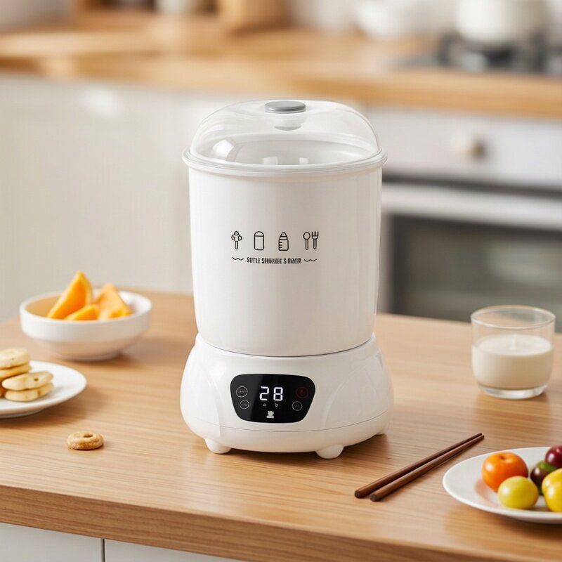 小白熊蒸汽奶瓶消毒器带烘干二合一婴儿消毒柜宝宝专用奶瓶消毒机