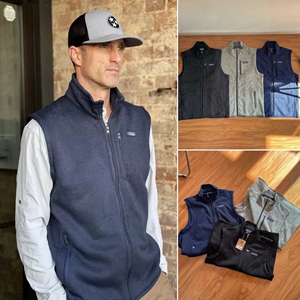 正确版 巴子 秋冬保暖抓绒立领背心潮牌马甲夹克上衣