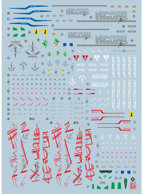 EVO MG蓝色异端水贴 大剑 2L改水贴纸 荧光贴纸MG124