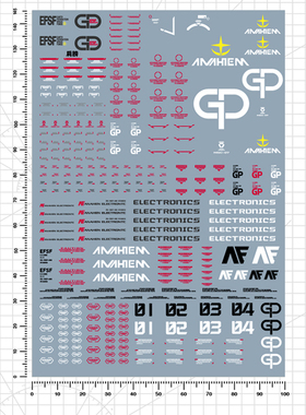 匠心社MG1/100试作1号机水贴纸GP01/FB RX-78高精度水转印贴纸081
