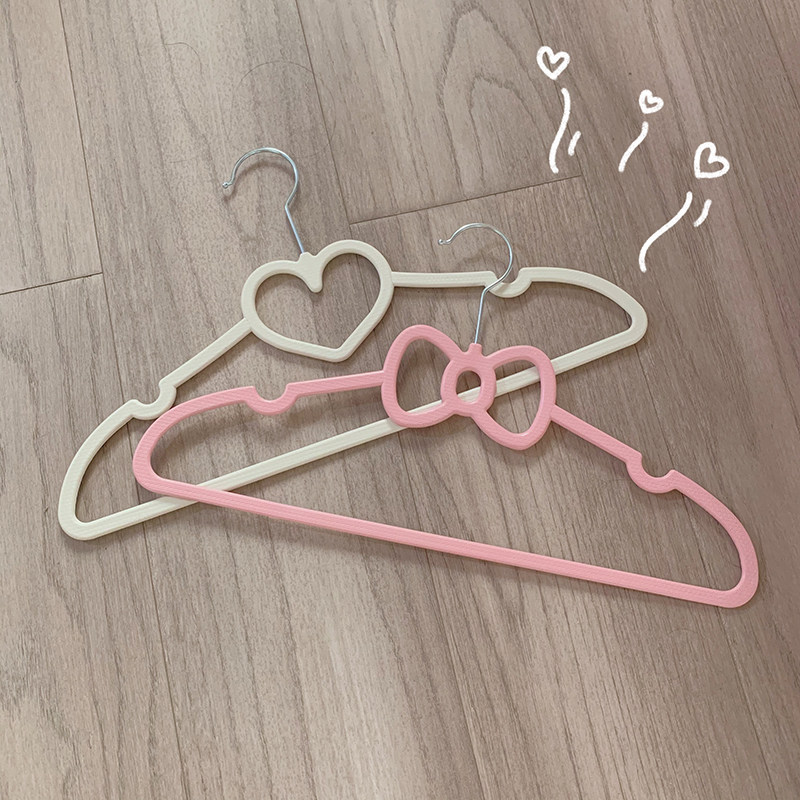 少女粉色心形塑料衣架宿舍无痕