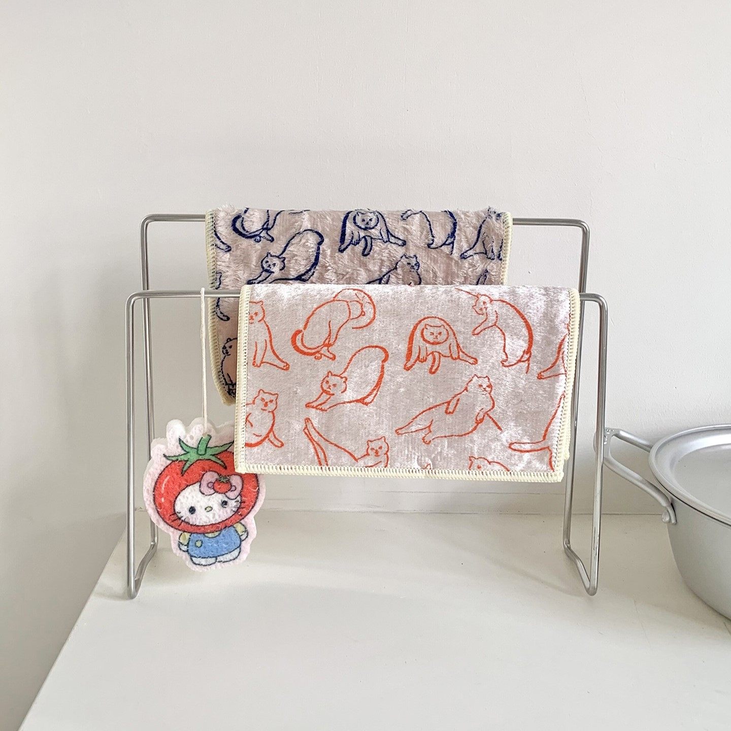 简约不锈钢抹布挂架厨房洗碗布卫生间台面洗脸毛巾收纳沥水置物架,厨房/烹饪用具,抹布架/厨房清洁收纳架,淘宝优惠券,粉丝福利购,淘宝优惠卷