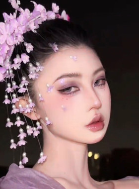 发夹边夹布艺串珠复古森系超仙美