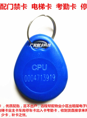 复制电子钥匙门禁卡CPU-MLR加密卡配NSC圆子AID灵泰FX026感应磁扣