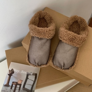 适用于crocs泡芙雪屋洞洞鞋毛绒棉内胆加绒加厚可拆卸冬季防寒女